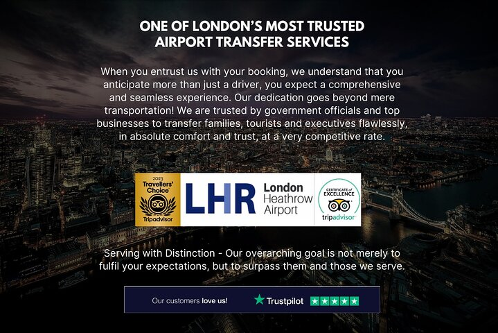 Heathrow Airport Transfer (To/From Central London with Meet & Greet) - Photo 1 of 5